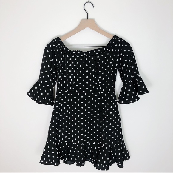 NWT Superdown Revolve Faye Polka Dot Mini Dress - Picture 6 of 7